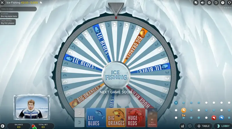 Ice Fish - Bet Controls and Cashout Interface - Gameplay Screenshot